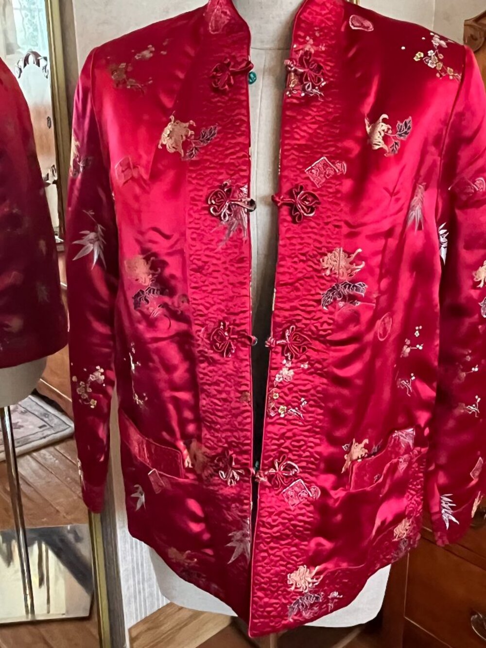 AMAZING VINTAGE CHINESE CUSTOM MADE REVERSIBLE EVENING JACKET